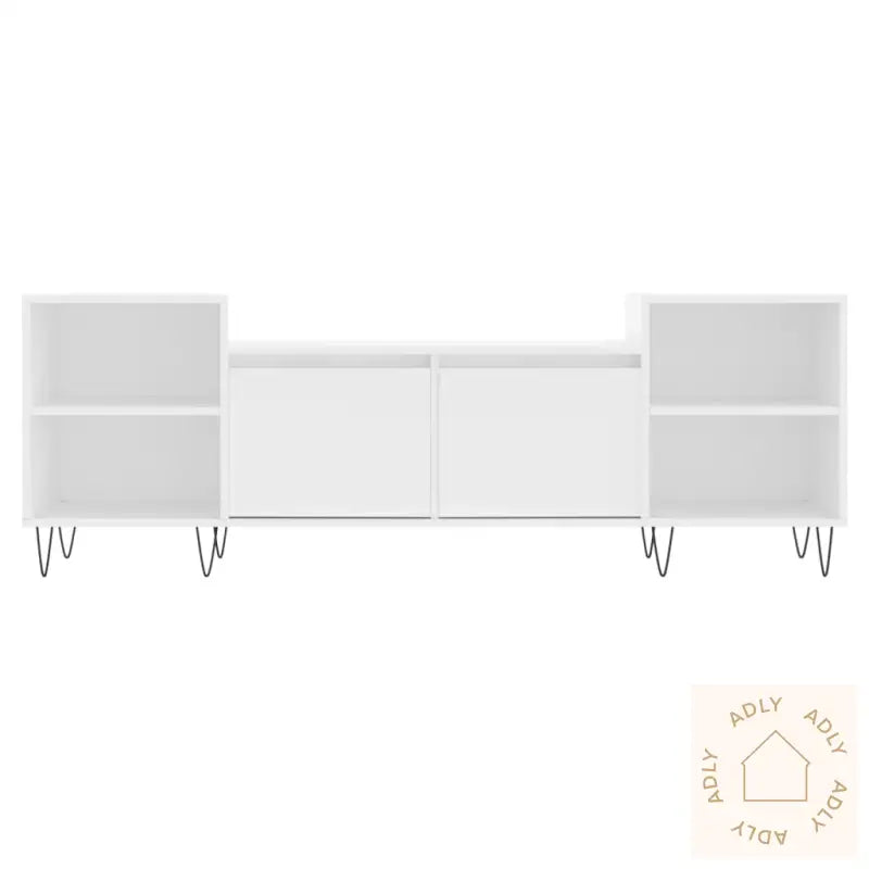 Tv-Benk Hvit 160X35X55 Cm Konstruert Tre