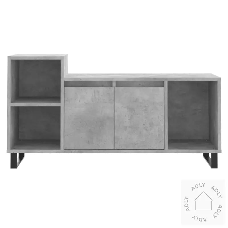 Tv-Benk Betonggrå 100X35X55 Cm Konstruert Tre
