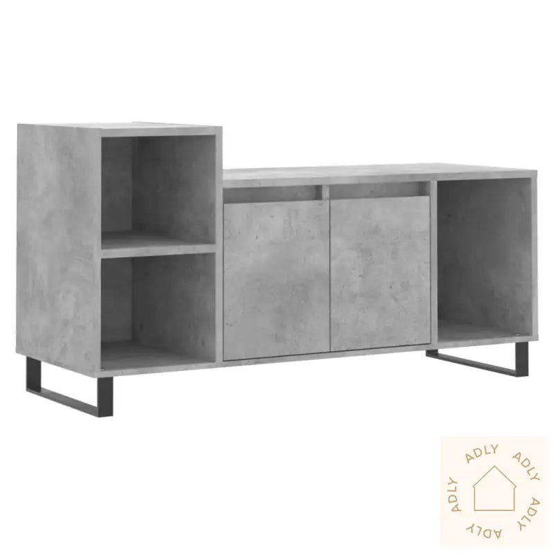 Tv-Benk Betonggrå 100X35X55 Cm Konstruert Tre