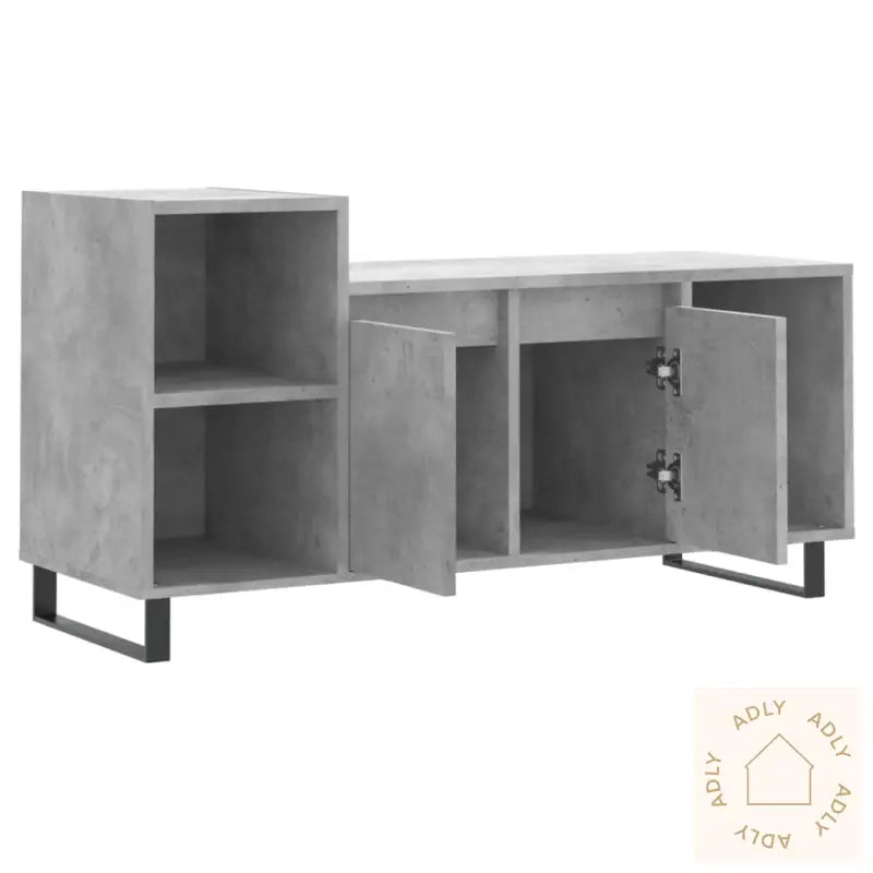 Tv-Benk Betonggrå 100X35X55 Cm Konstruert Tre