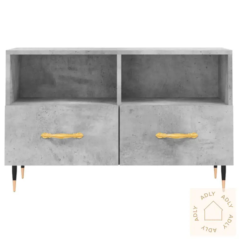 Tv-Benk Betonggrå 80X36X50 Cm Konstruert Tre