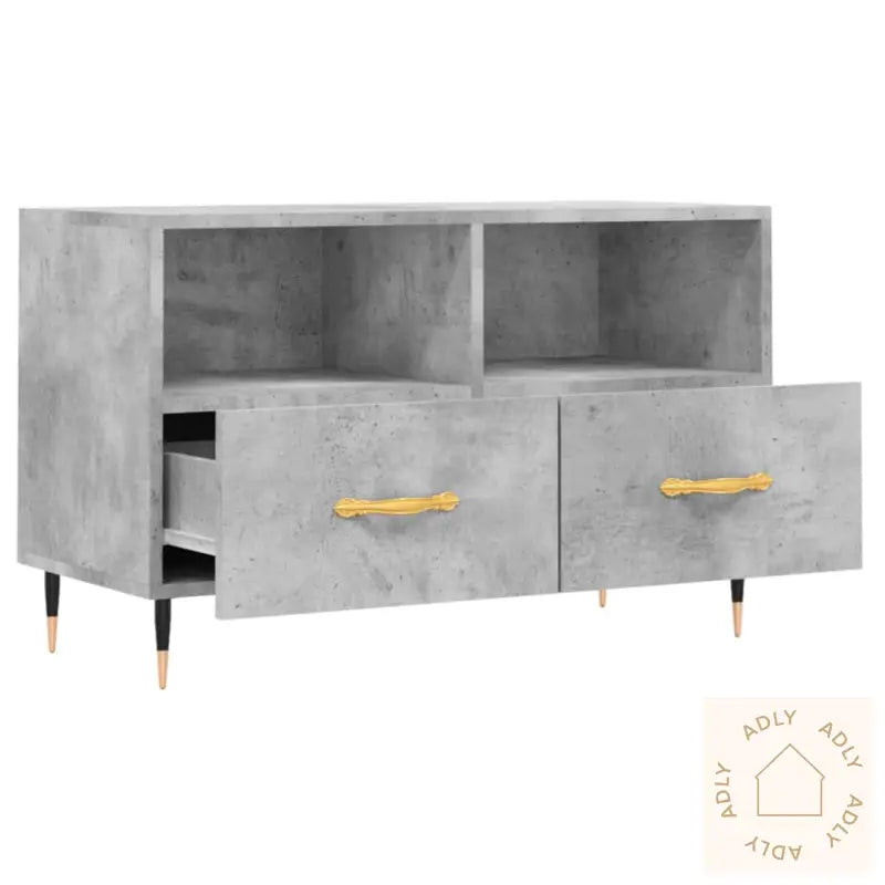 Tv-Benk Betonggrå 80X36X50 Cm Konstruert Tre