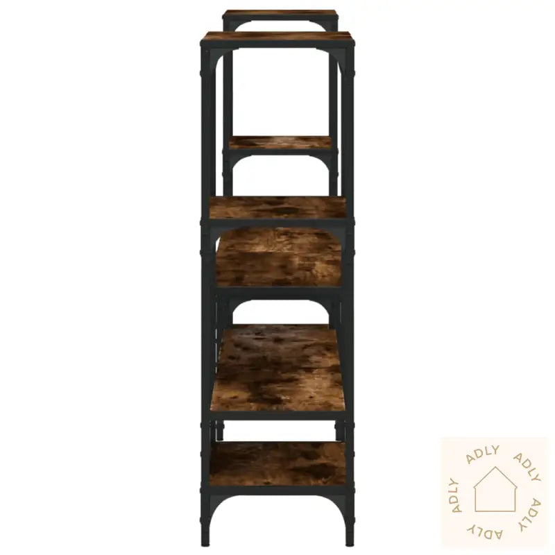 Tv-Benk Røkt Eik 206,5X28,5X95 Cm Konstruert Tre