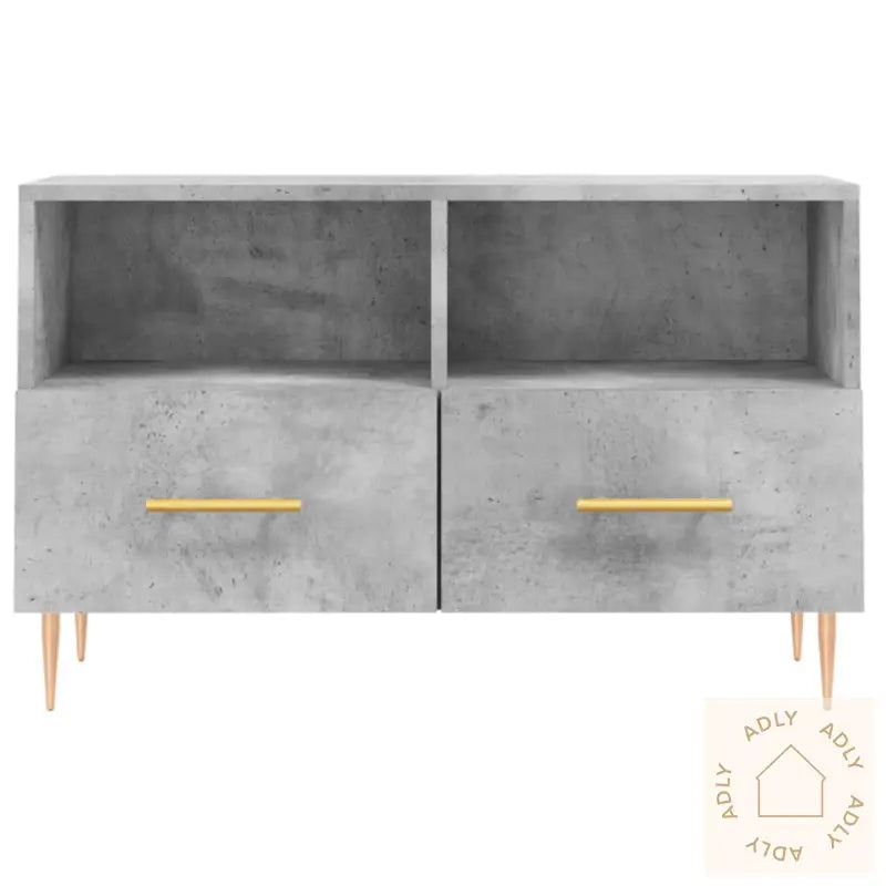 Tv-Benk Betonggrå 80X36X50 Cm Konstruert Tre