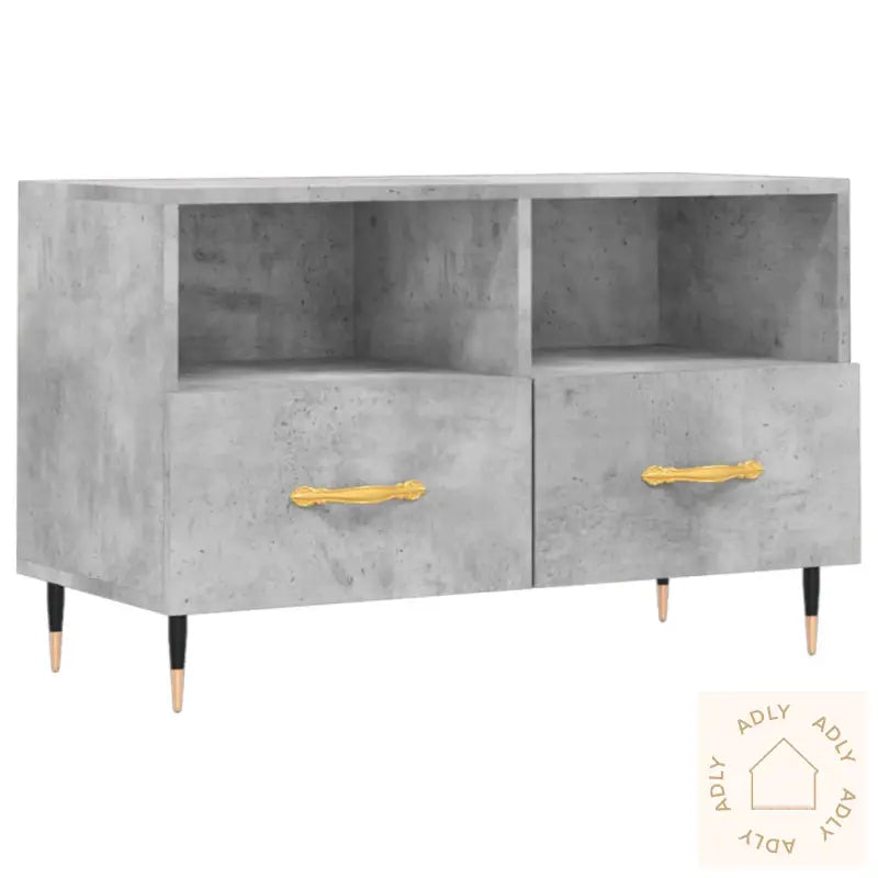 Tv-Benk Betonggrå 80X36X50 Cm Konstruert Tre