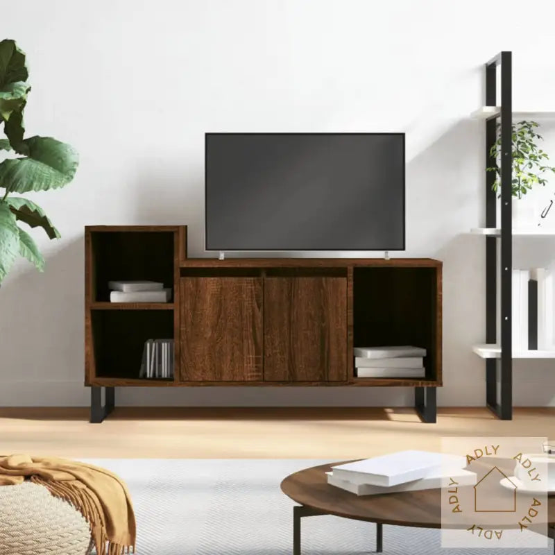 Tv-Benk Sonoma Eik 100X35X55 Cm Konstruert Tre