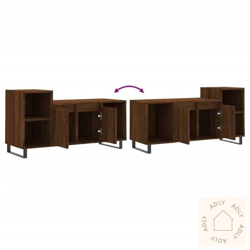 Tv-Benk Sonoma Eik 100X35X55 Cm Konstruert Tre