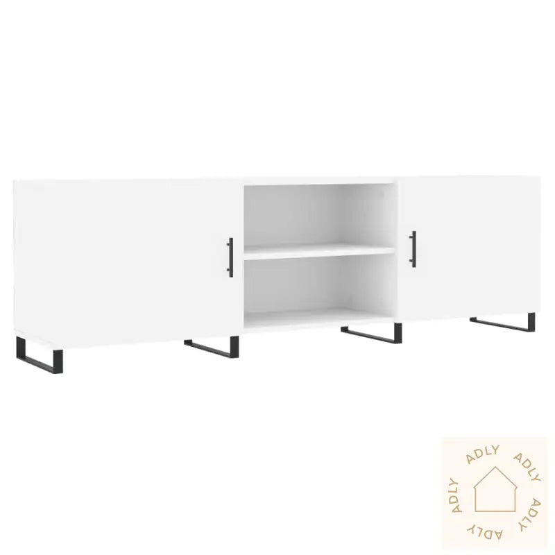 Tv-Benk Hvit 150X30X50 Cm Konstruert Tre