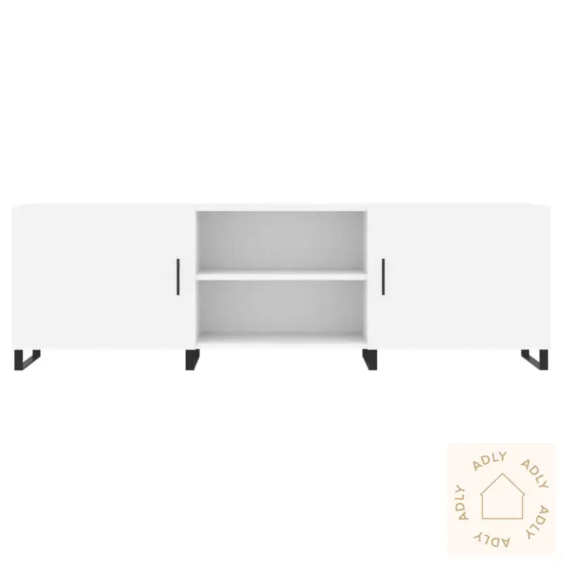 Tv-Benk Hvit 150X30X50 Cm Konstruert Tre