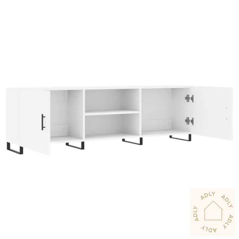 Tv-Benk Hvit 150X30X50 Cm Konstruert Tre