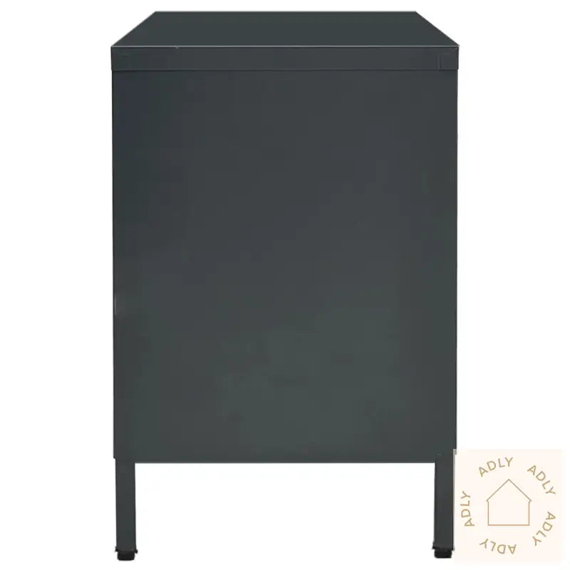 Tv-Benk Antrasitt 105X35X52 Cm Stål Og Glass