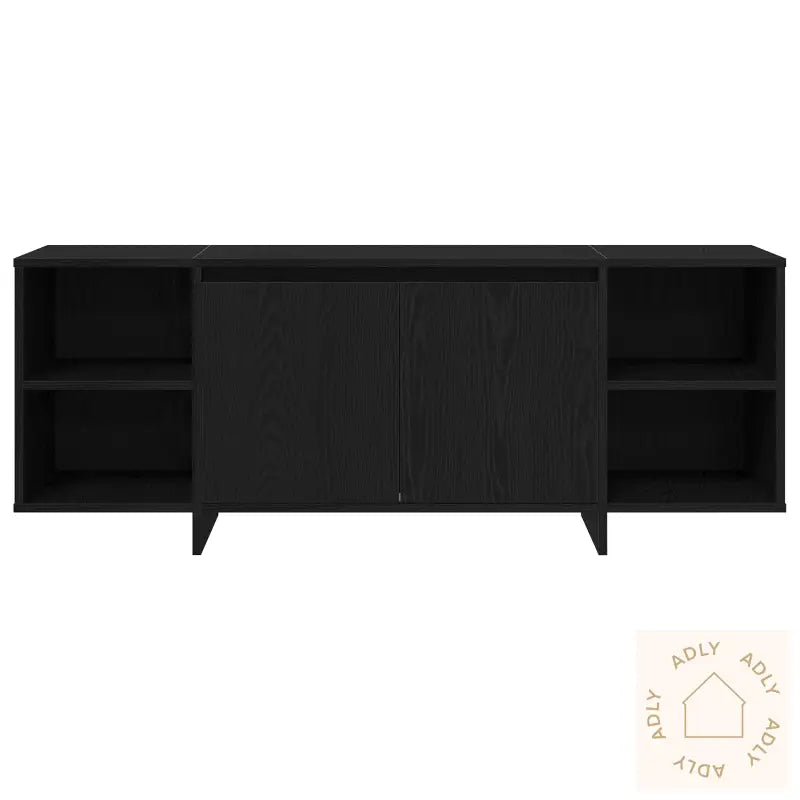 Tv-Benk - Svart Eike - 120X30X40.5 Cm - Laget Av Konstruert Tre