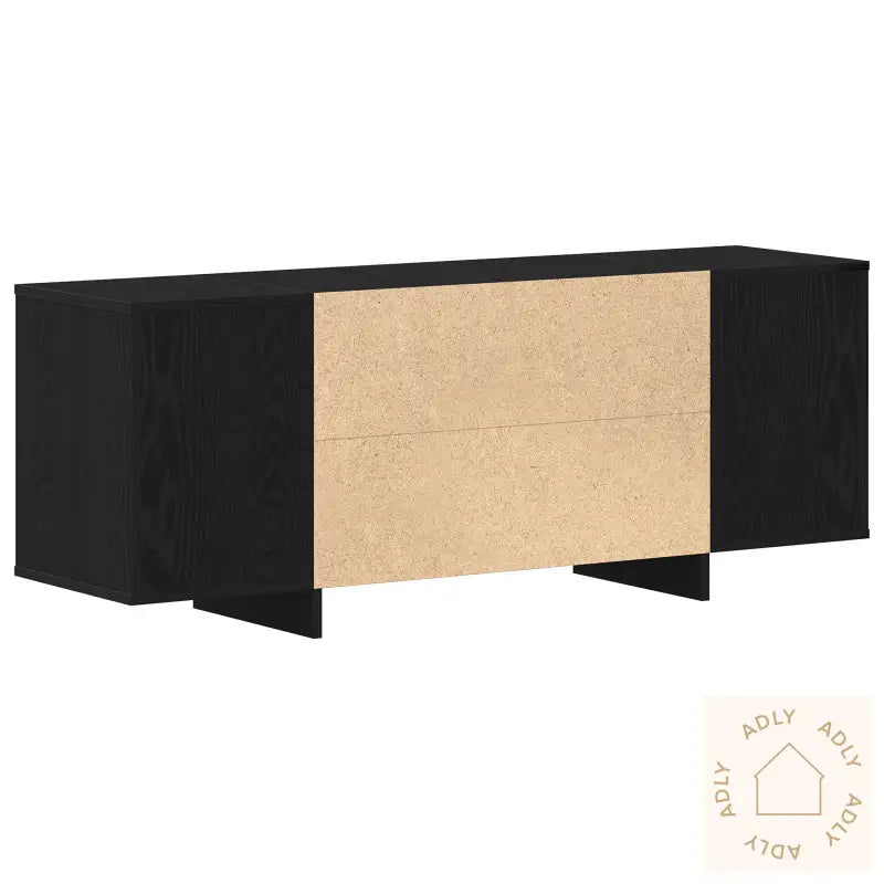 Tv-Benk - Svart Eike - 120X30X40.5 Cm - Laget Av Konstruert Tre