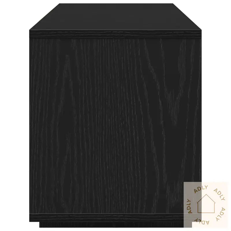 Tv-Benk - Svart Eike - 120X30X40.5 Cm - Laget Av Konstruert Tre