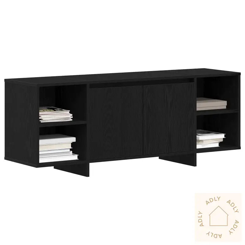Tv-Benk - Svart Eike - 120X30X40.5 Cm - Laget Av Konstruert Tre