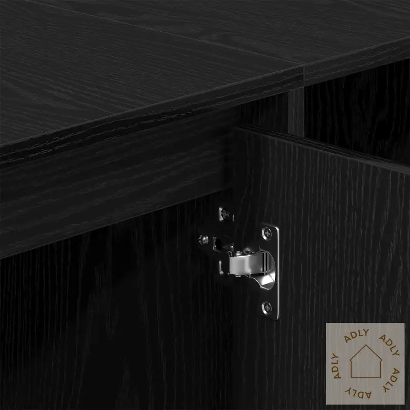 Tv-Benk - Svart Eike - 120X30X40.5 Cm - Laget Av Konstruert Tre