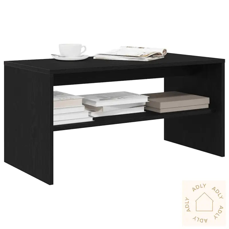 Tv-Benk Svart Eik 80X40X40 Cm Konstruert Tre