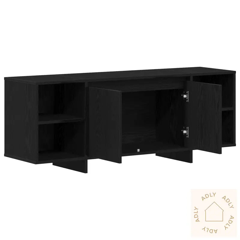 Tv-Benk - Svart Eike - 120X30X40.5 Cm - Laget Av Konstruert Tre