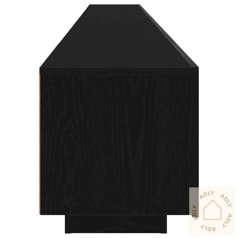 Tv-Benk Med Led-Lamper I Svart Eik 300X35X40 Cm Laget Av Konstruert Tre