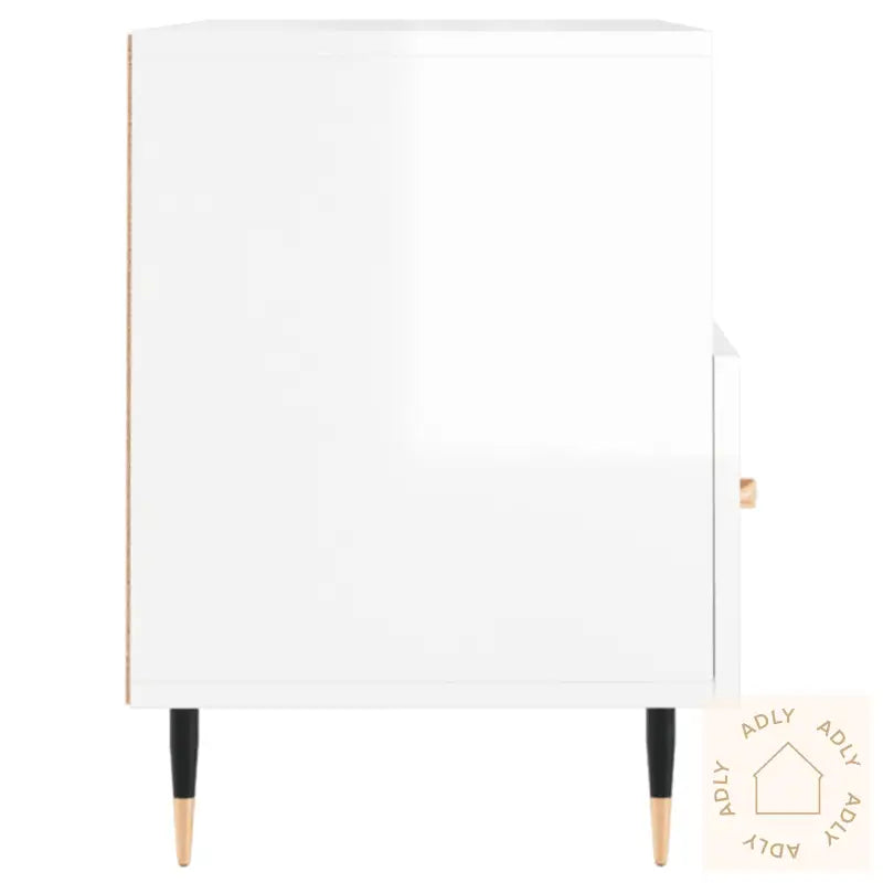 Tv-Benk Høyglans Hvit 80X36X50 Cm Konstruert Tre