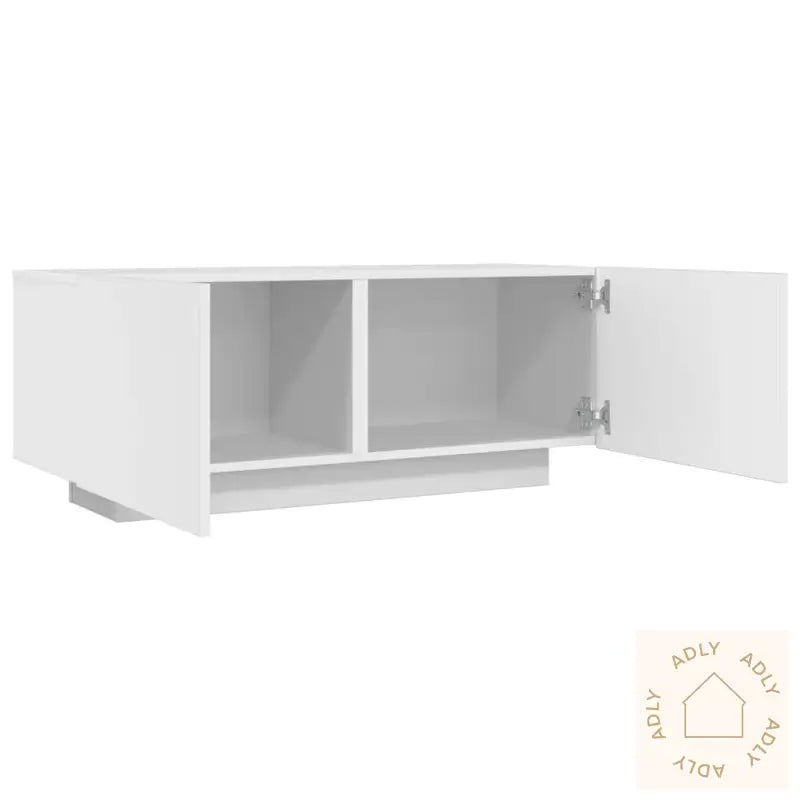 Tv-Benk Hvit 100X35X40 Cm Konstruert Tre