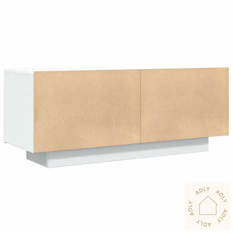 Tv-Benk Hvit 100X35X40 Cm Konstruert Tre