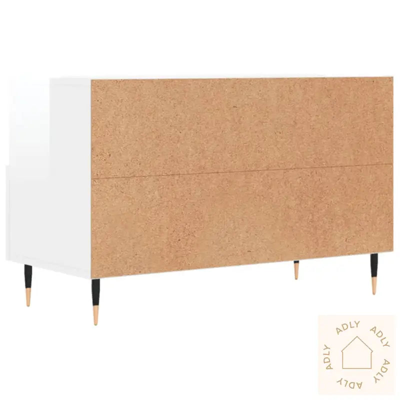 Tv-Benk Høyglans Hvit 80X36X50 Cm Konstruert Tre