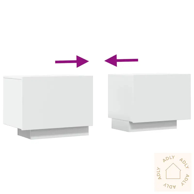 Tv-Benk Hvit 100X35X40 Cm Konstruert Tre