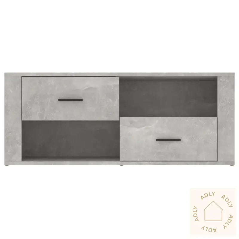 Tv-Benk Betonggrå 100X35X40 Cm Konstruert Tre