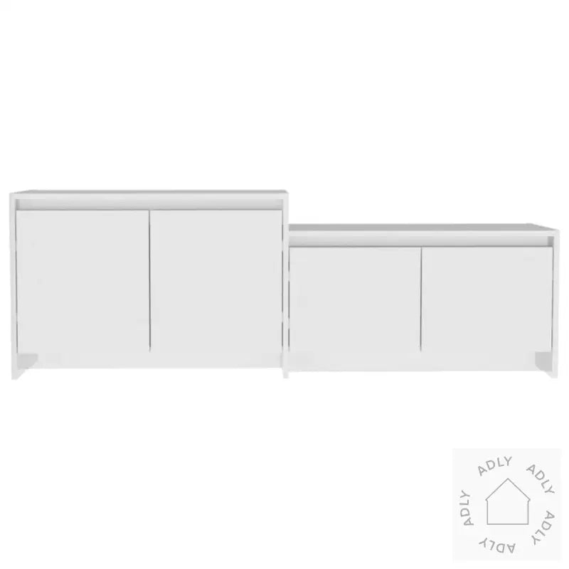 Tv-Benk Høyglans Hvit 146,5X35X50 Cm Konstruert Tre