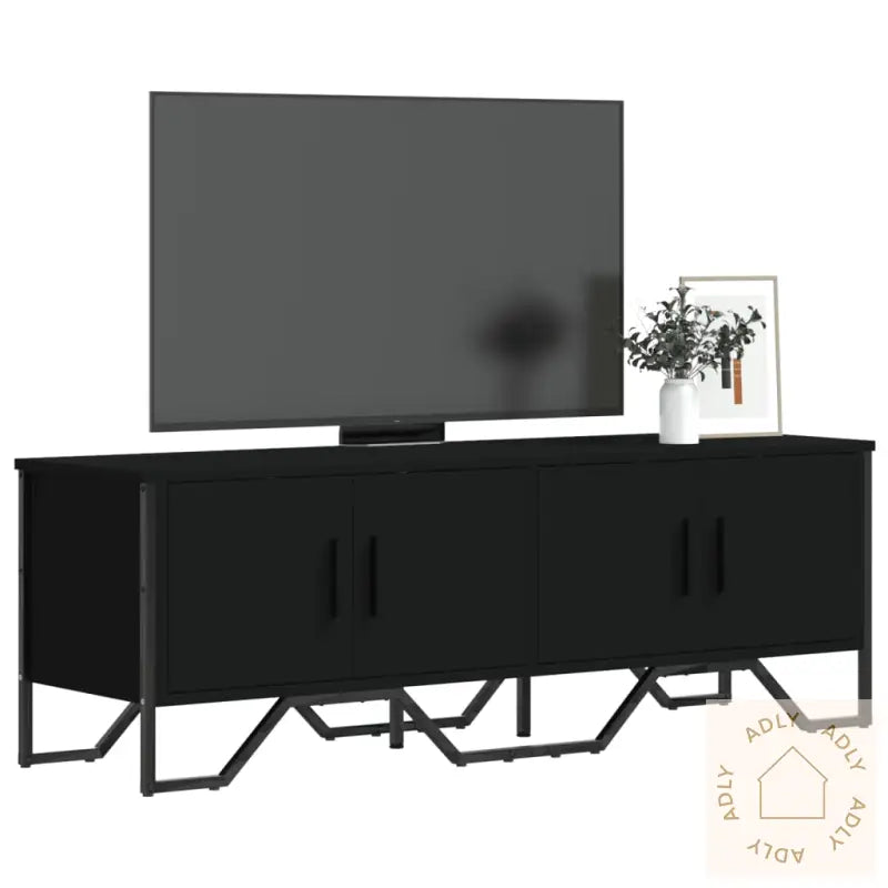 Tv-Benk Svart 122X34X41 Cm Konstruert Tre