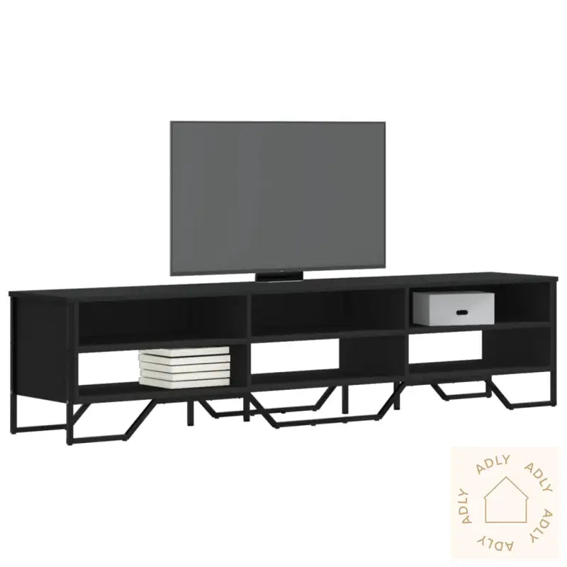 Tv-Benk Svart 180X34X41 Cm Konstruert Tre