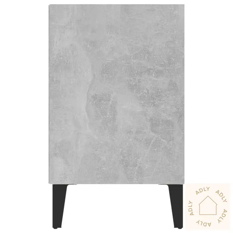 Tv-Benk Med Metallben Betonggrå 103,5X30X50 Cm