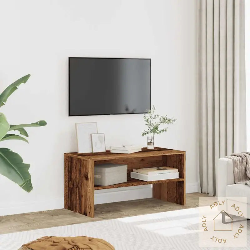 Tv-Benk Gammelt Tre 80X40X40 Cm Konstruert Tre