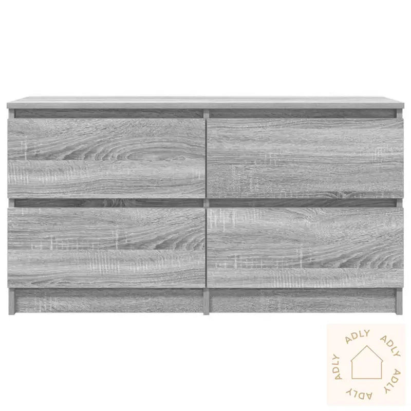 Tv-Benk Grå Sonoma 100X35X54 Cm Konstruert Tre