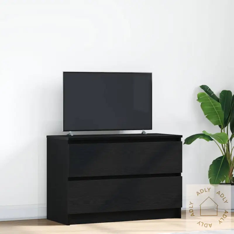 Tv-Benk Svart 80X35X54 Cm Konstruert Tre