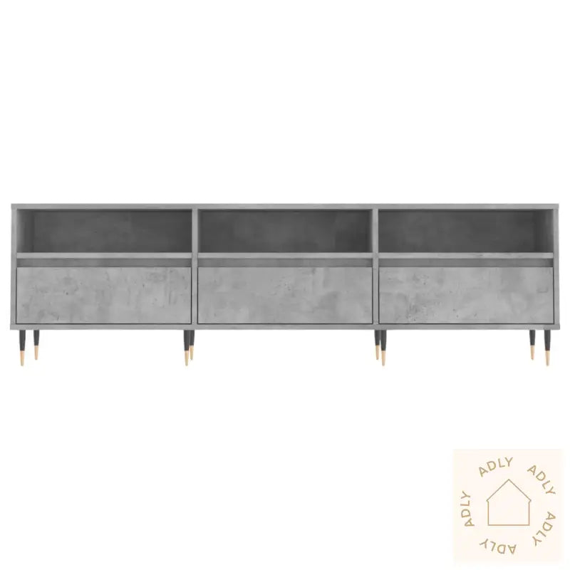 Tv-Benk Betonggrå 150X30X44,5 Cm Konstruert Tre