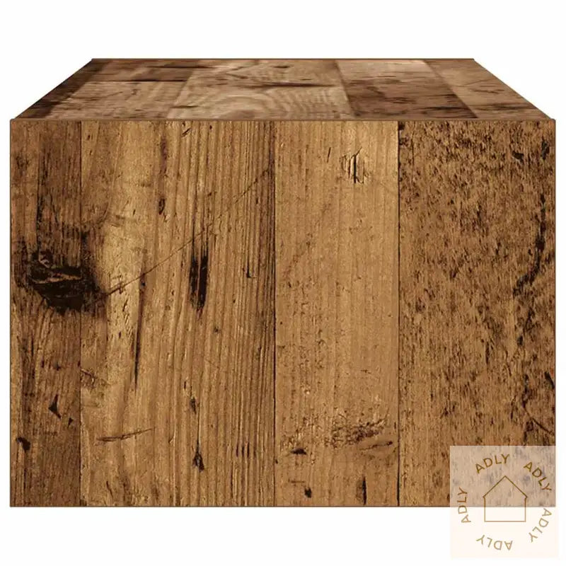 Tv-Benk Med Led-Lys Gammelt Tre 100X35,5X25 Cm