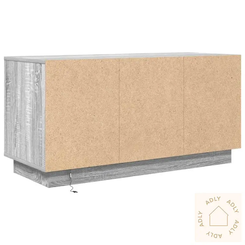 Tv-Benk Med Led-Lys Grå Sonoma 100X41X50 Cm