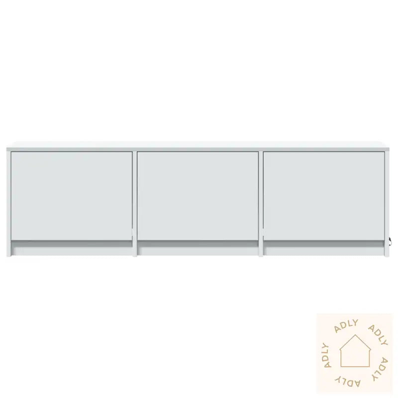 Tv-Benk Med Led Hvit 140X34X40 Cm Konstruert Tre