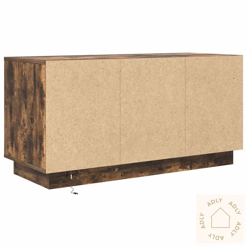 Tv-Benk Med Led-Lys Røkt Eik 100X41X50 Cm