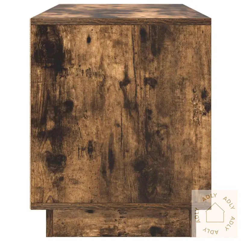 Tv-Benk Med Led-Lys Røkt Eik 100X41X50 Cm