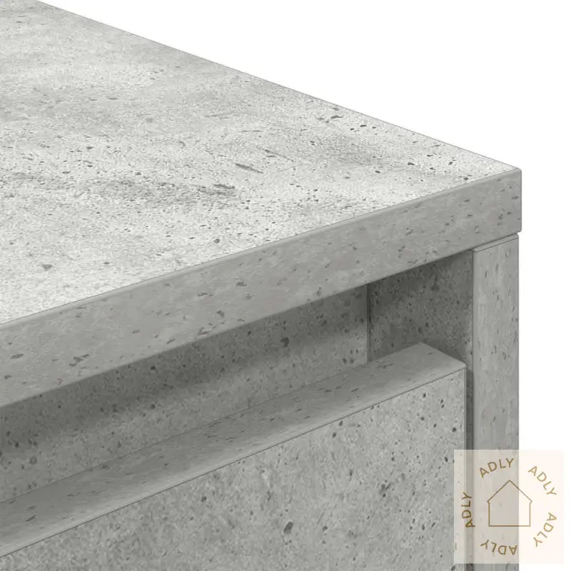 Tv-Benk Med Led-Lys Betonggrå 160,5X41X50 Cm