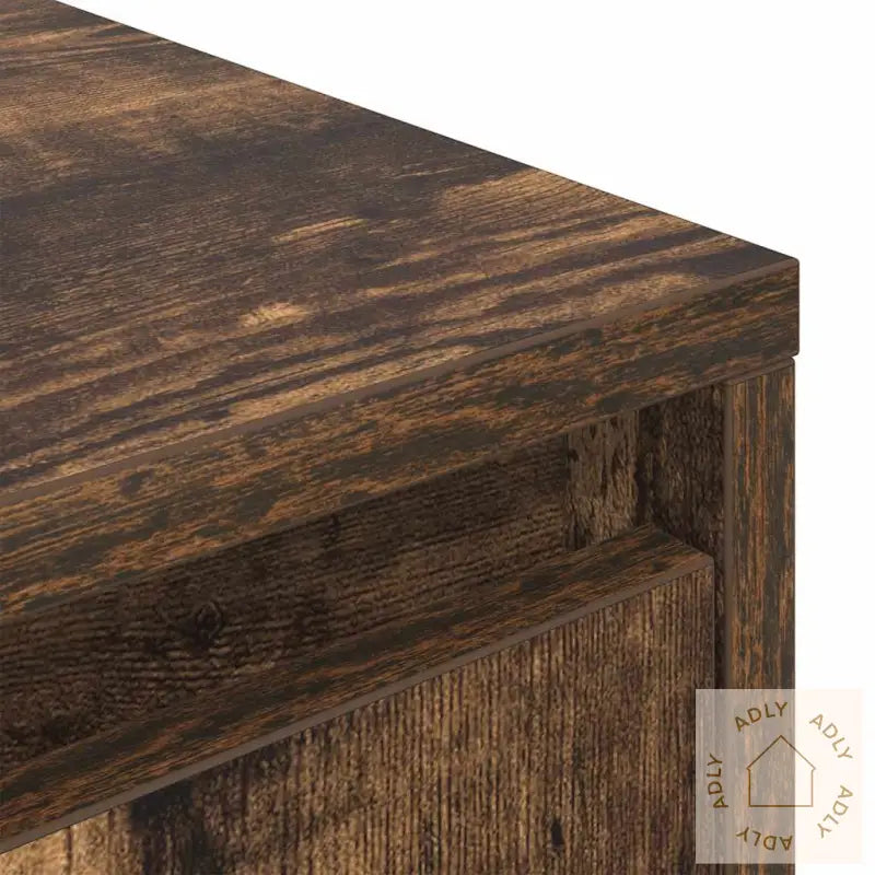 Tv-Benk Med Led-Lys Røkt Eik 100X41X50 Cm