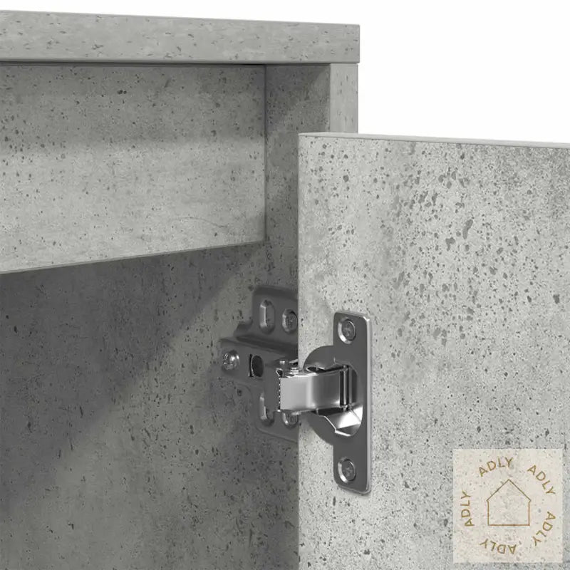 Tv-Benk Med Led-Lys Betonggrå 160,5X41X50 Cm