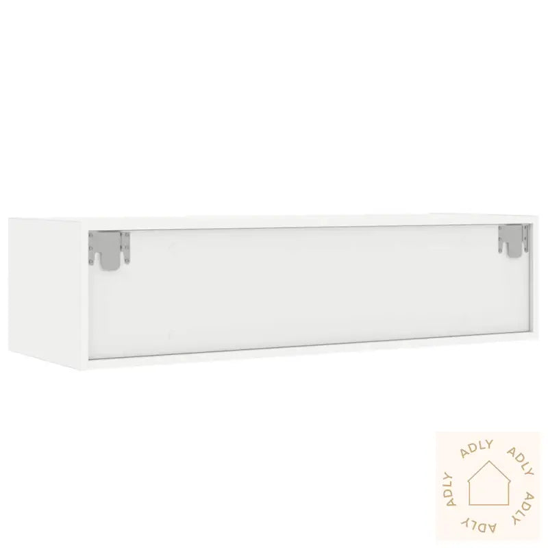 Tv-Benk Med Led-Lys Hvit 100X35,5X25 Cm