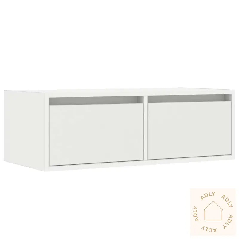 Tv-Benk Med Led-Lys Hvit 75X35,5X25 Cm