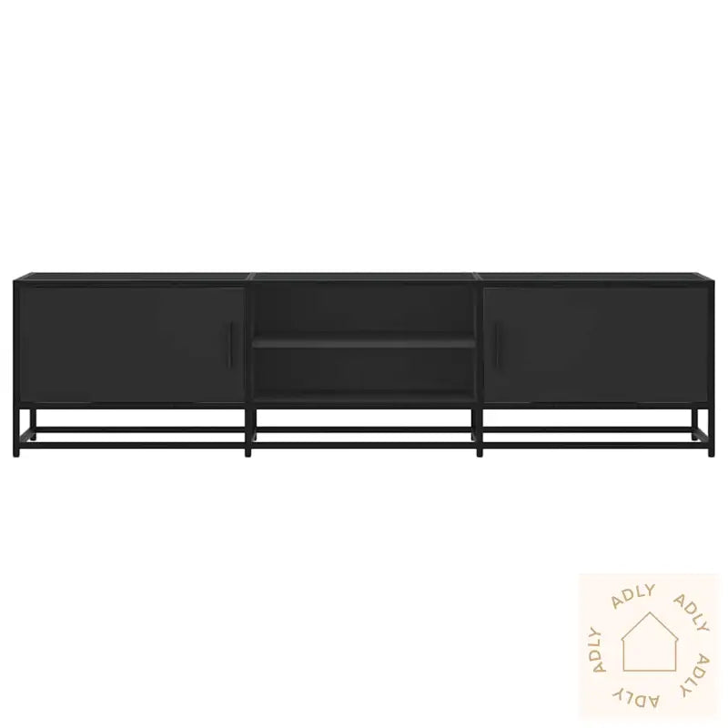 Tv-Benk Svart 160X35X41 Cm Konstruert Tre Og Metall