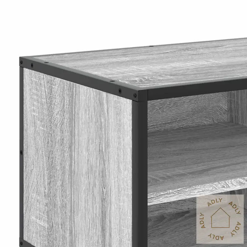 Tv-Benk Grå Sonoma 80X34,5X40 Cm Konstruert Tre Og Metall