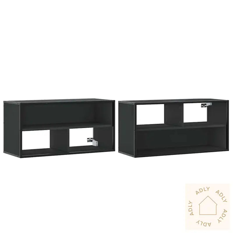 Tv-Benk Svart 80X31X39,5 Cm Konstruert Tre Og Metall